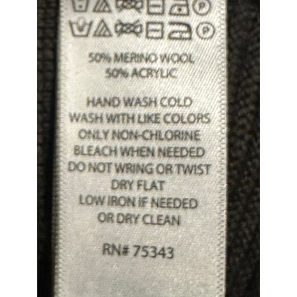 Adrienne Vittadini Women’s Sweater Dress Large Olive Green Merino Wool Blend - Picture 7 of 7